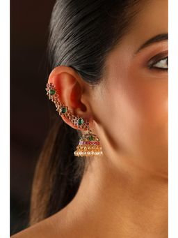 Biba - Women Multi-Color Brass Jhumka Earrings