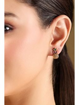 Biba - Women Multi-Color Brass Stud Earrings