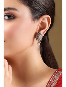 Biba - Women Light Pink Alloy Drop Earrings