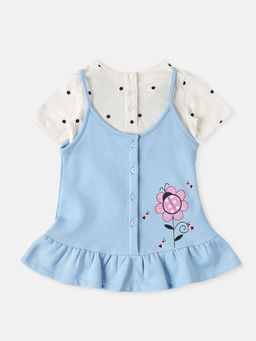 Nautinati - Girls Slip Dress with Polka Print T-Shirt (Pack of 2)