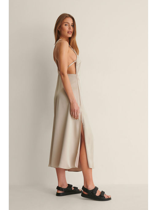 na-kd satin dress Satin Slip Dress Multicolor