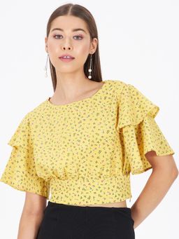 Kibo - Yellow Polyester Top