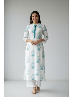 Meeta's - Hand Block Printed Cotton Kurta With Pant
