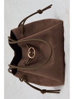 H&M - Women Beige Drawstring-detail shoulder bag