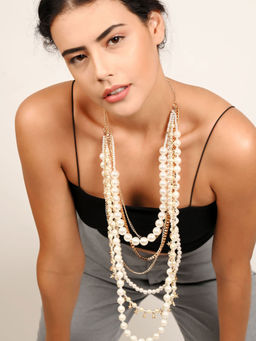 Odette - Multi-Color Solid Plain Mixed Metal Necklaces