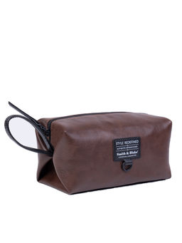 Smith & Blake - Unisex Pu Solid Brown Pouch