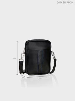 Smith & Blake - Unisex Pu Solid Blue Sling Bag