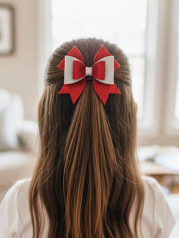 Arendelle - Christmas Themed Glitter Layered Hair Clip (7-12 Years)