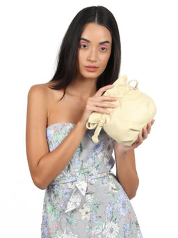 Odette - Off White Solid Potli