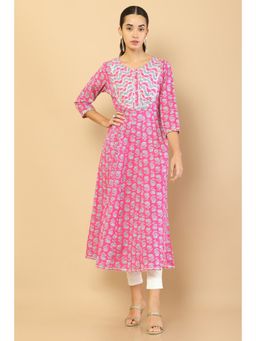 Soch - Women Pink Printed Kurta