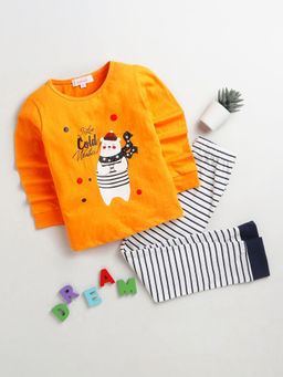 Hopscotch - Boys Graphic Print Top and Pajama (3-4 Years)