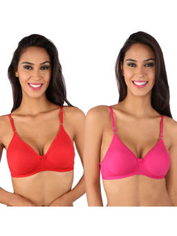 Bralux - Dolly T-Shirt Bra Red-Rani Set Of 2