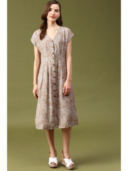 Gipsy - Mocca Floral Crepe Dress