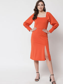 Trend Arrest - Orange Sheath Dress