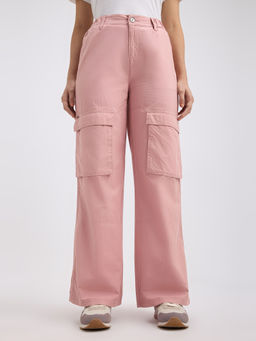 Pepe Jeans - Women Pink Mid Rise Cargo