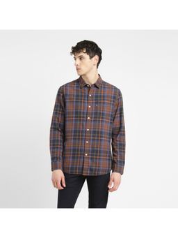Levi's - Mens Brown Checks Slim Fit Casual Shirt