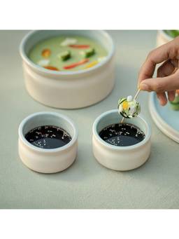 Ellementry - Serene Sky Ceramic Bowl (Set Of 2)