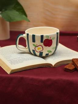 WEAVING HOMES - Apple Printed Ceramic Mug for Tea and Coffee