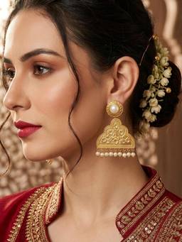 Ruby Raang Studio - Multicolor Taj Jhumka Earrings