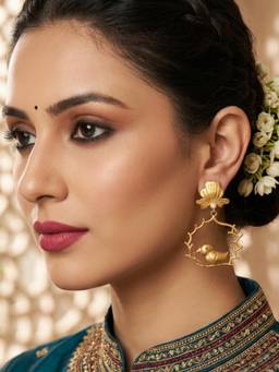 Ruby Raang Studio - Gold Chidiya Earring