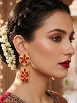 Ruby Raang Studio - Red Anaar Stone Earring