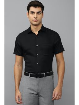 Louis Philippe - Black Solid Formal Shirt