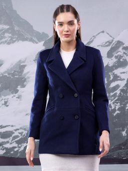 KOTTY - Women's Longline Double-Breasted Classic and Timeless Elegance Overcoat