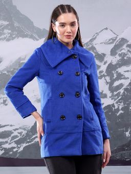 KOTTY - Women's Longline Double-Breasted Classic and Timeless Elegance Overcoat