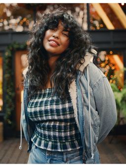 American Eagle - Navy Checks Tops