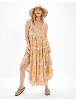 American Eagle - Women Yellow Boardwalk Midi Dress