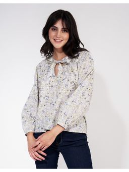 American Eagle - Women Grey Long Sleeve Button Up Top