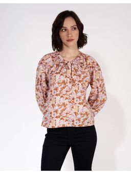 American Eagle - Women Multicolored Long Sleeve Button Up Blouse