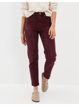 American Eagle - Mom Jeans Burgundy