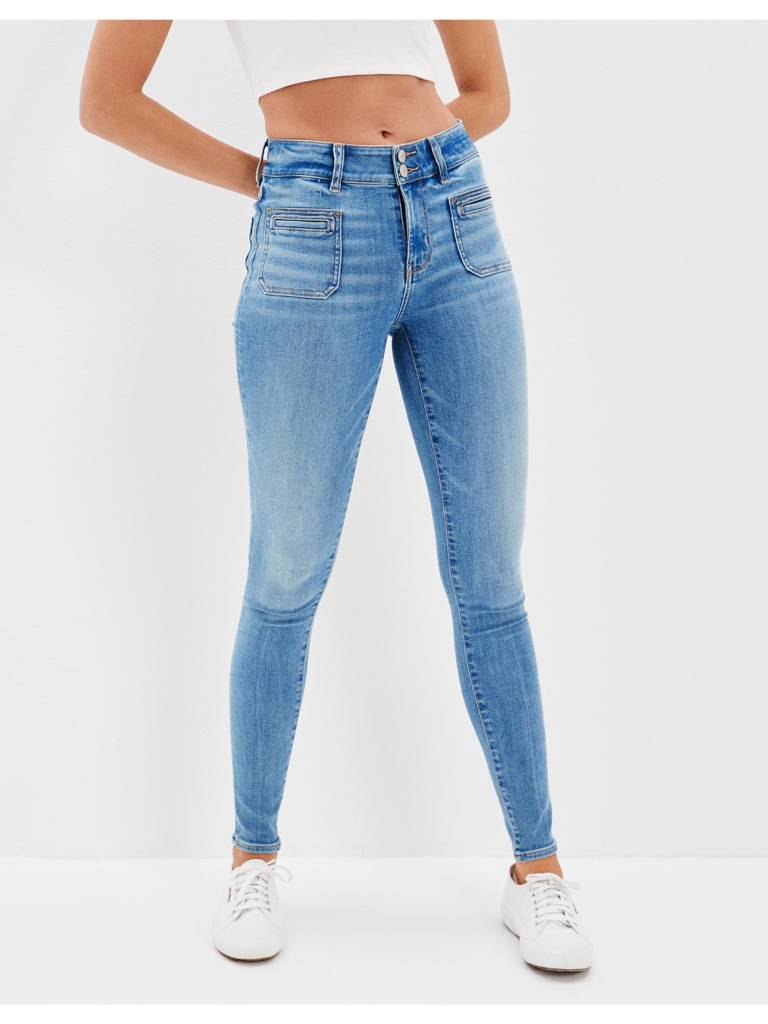 american eagle Women Blue Next Level Stretch High Rise Jegging-picture-20