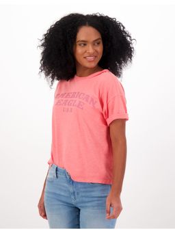 American Eagle - Women Pink Graphic T-Shirt
