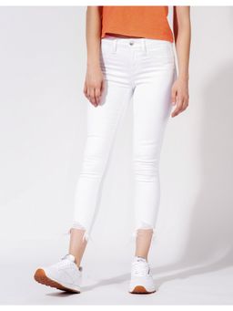 American Eagle - Women White Next Level Low-rise Jeans Crop