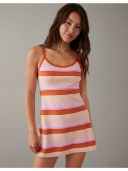 American Eagle - Women Multicolor Knit Cami Mini Dress