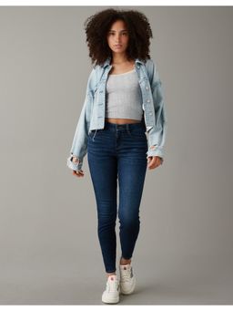 American Eagle - Women Blue Ne(x)t Level Curvy High-Waisted Jegging