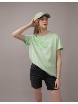 American Eagle - Women Green Short Sleeve Graphic Tee