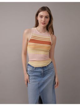 American Eagle - Women Multi-colored High Neck Daily Fave Tank Top