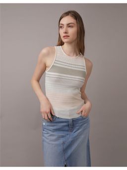 American Eagle - Women Multicolored High Neck Daily Fave Tank Top