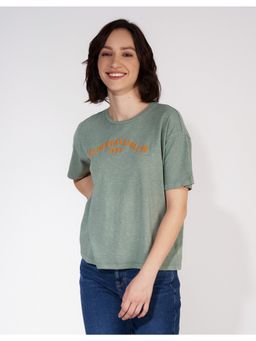 American Eagle - Women Green Solid Casual T-Shirt