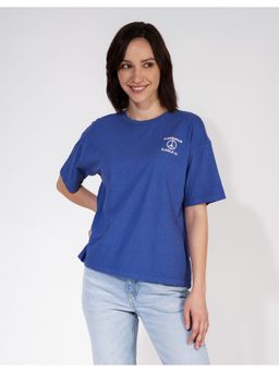 American Eagle - Women Blue Solid Casual T-Shirt
