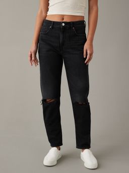 American Eagle - Women Black Strigid Mom Jean