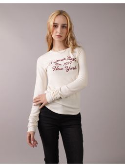 American Eagle - Women White Full Sleeve T-Shirt