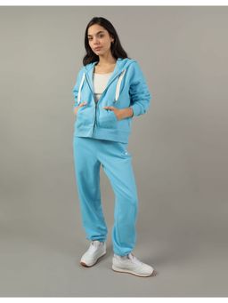 American Eagle - Women's Blue Zip-Up Sweatshirt