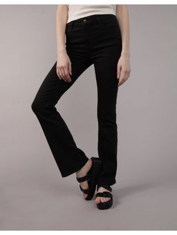 American Eagle - Women Black Next Level Low-Rise Kick Bootcut Jeans