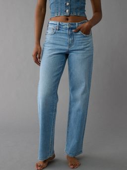 American Eagle - Women Blue Strigid High-Waisted Stovepipe Jeans