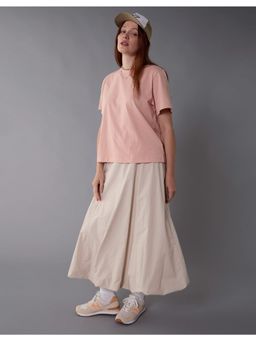 American Eagle - Women Peach Solid Everyday Luxe T-Shirt