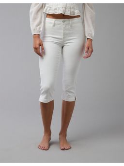 American Eagle - Womens White Next Level High Waist Capri Jeans